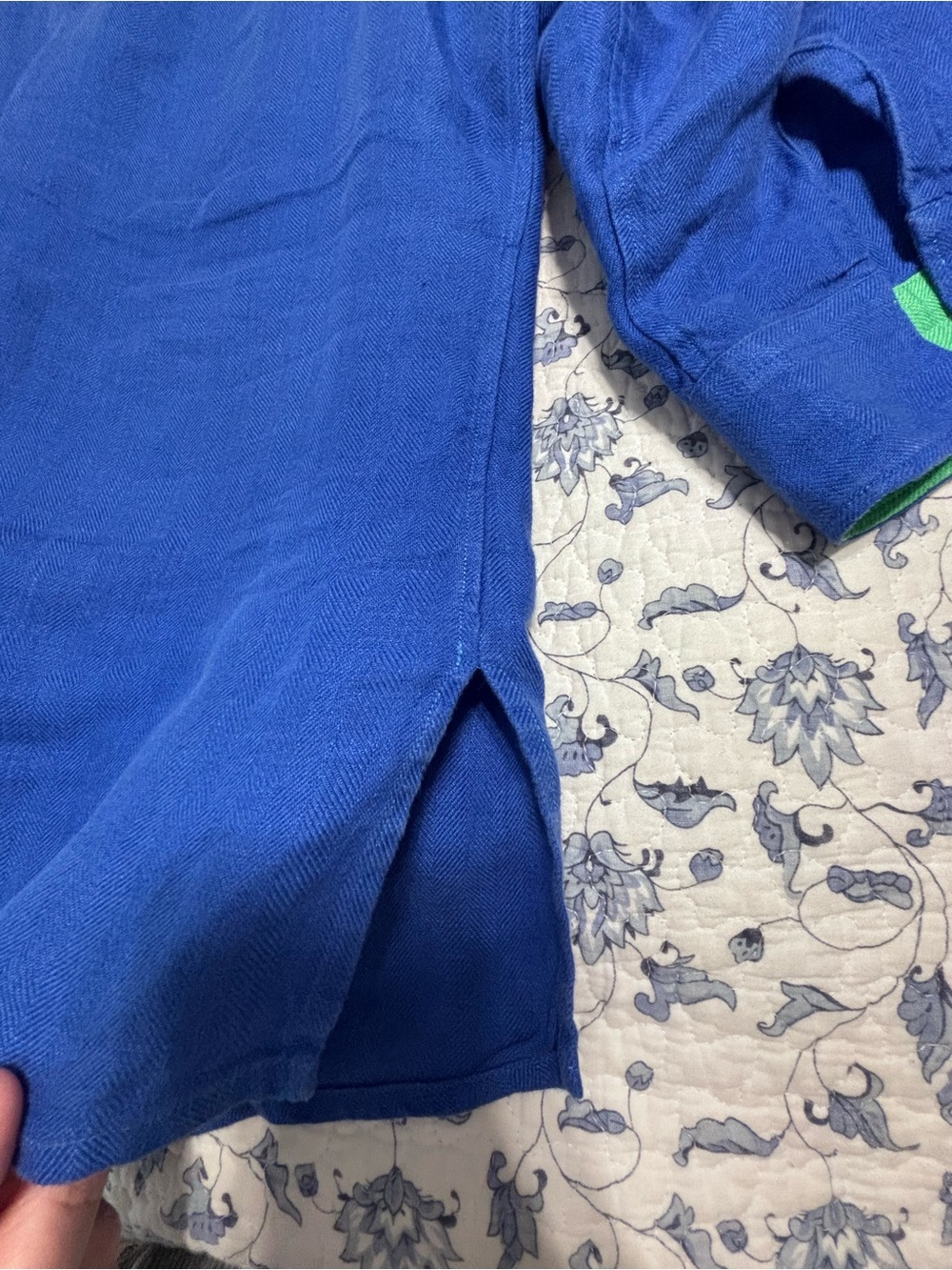 Lauren Ralph Lauren women’s plus size 1X Blue Button down shirt 3/4 Sleeve - Picture 8 of 11